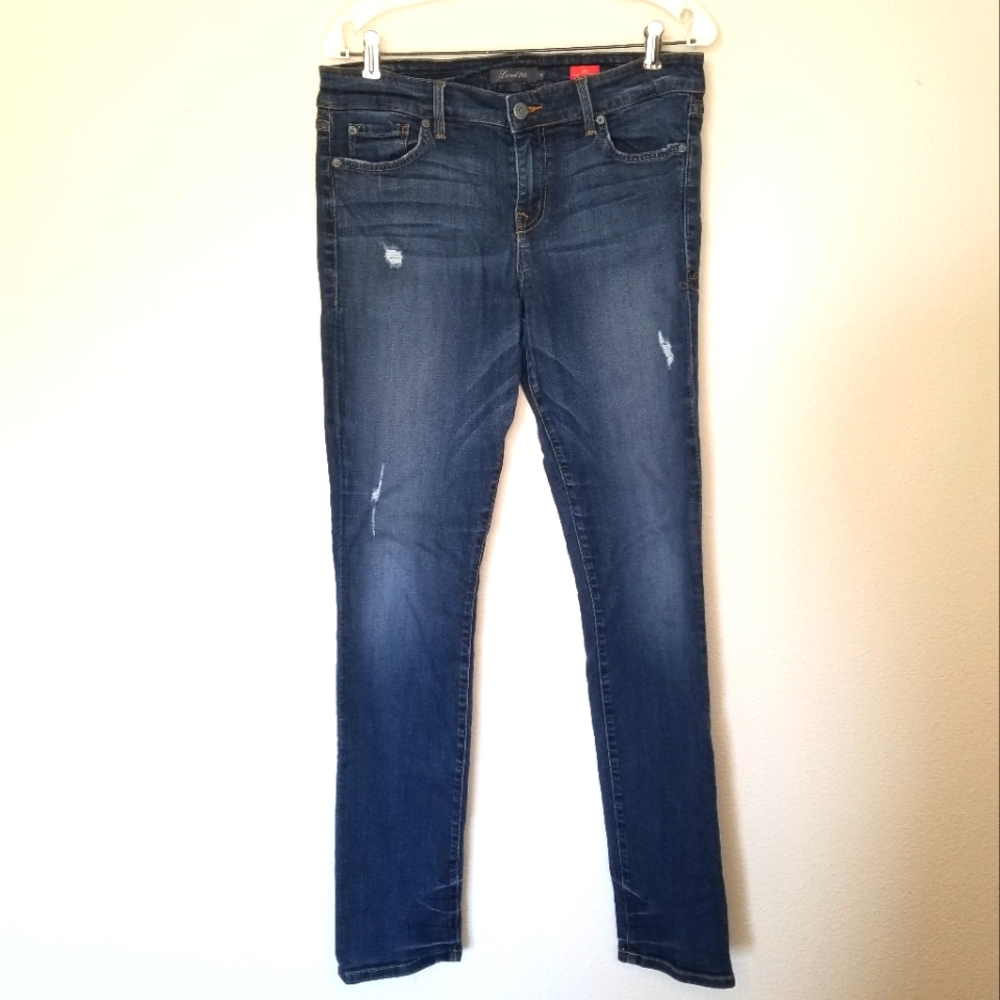 Level 99 Lily Skinny Straight distressed jeans 32 SMALL FLAW